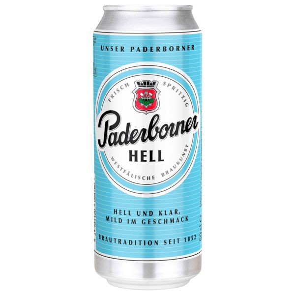 24 x Paderborner Hell 0,5L lata 5,1% vol.alc. DESECHABLE