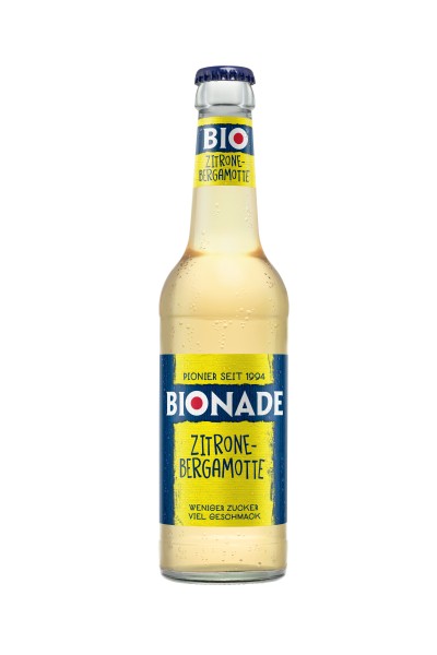 2 x 12 Bionade limón-bergamota 0,33L caja original botella de vidrio REUTILIZABLE