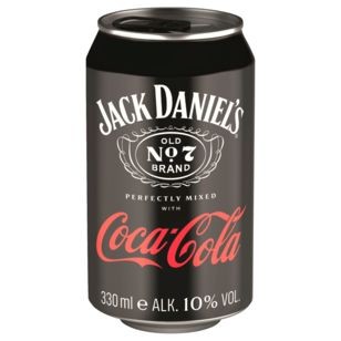 24 x latas de JACK DANIEL'S y Cola 330 ml 10%vol. Depósito unidireccional
