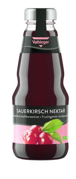 24 x Niehoffs Vaihinger néctar de cereza agria botellas de vidrio de 0,2 l en caja original reutilizable