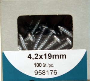 Liko 4, 2x19mm galvanizado tornillos para chapa