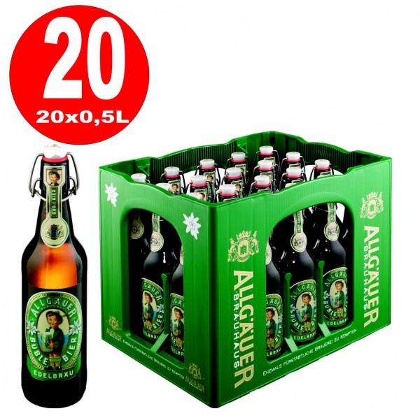 20 x Allgäu Büble The Bright Edelbräu 0.5L 5.5% vol. Caja original MULTIJUNTO