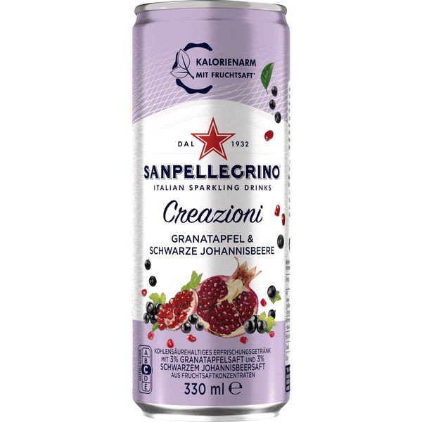 2x12=24 latas de granada San Pellegrino Creazioni con depósito desechable REDUCIDO: Consumir antes: 23/08