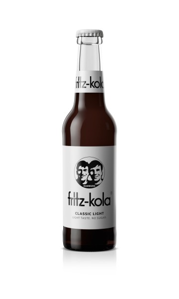 24 x Fritz-Kola classic light 0,33L botella de vidrio en caja original MULTIWAY