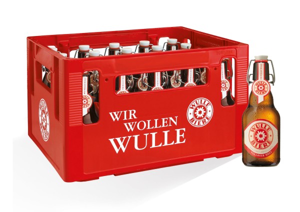 20 x Botella cerveza light Wulle 5,0% vol caja original depósito reutilizable