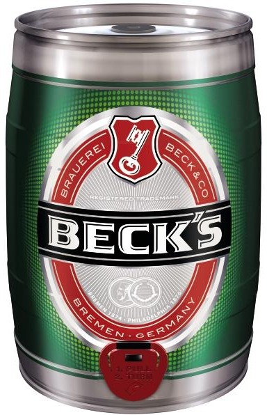 Becks Pils 5 litros estaÃ±o Partido 4,9% vol