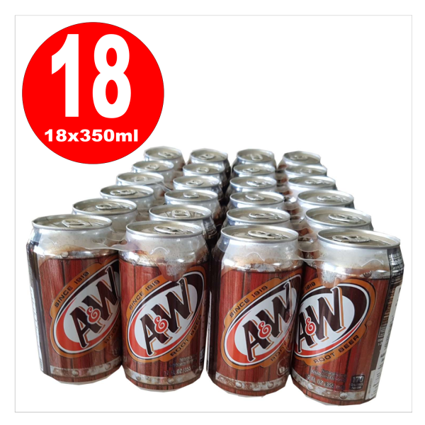 Latas de 24x0,350mL A & W Rootbeer Softdrunk de EE. UU. Incluyen 4,5 Euro Depósito DPG Reducido